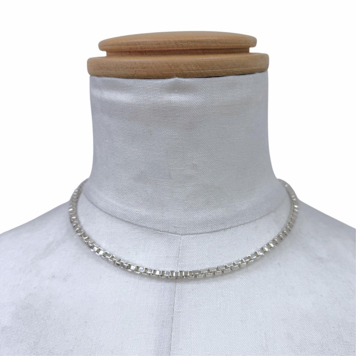 Great TIFFANY&Co. Necklace Venetian Chain Silver 925 mens