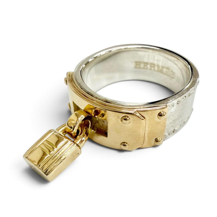 Excellent HERMES Ring ring Kelly ring Combi Cadena Silver 925 Women 52
