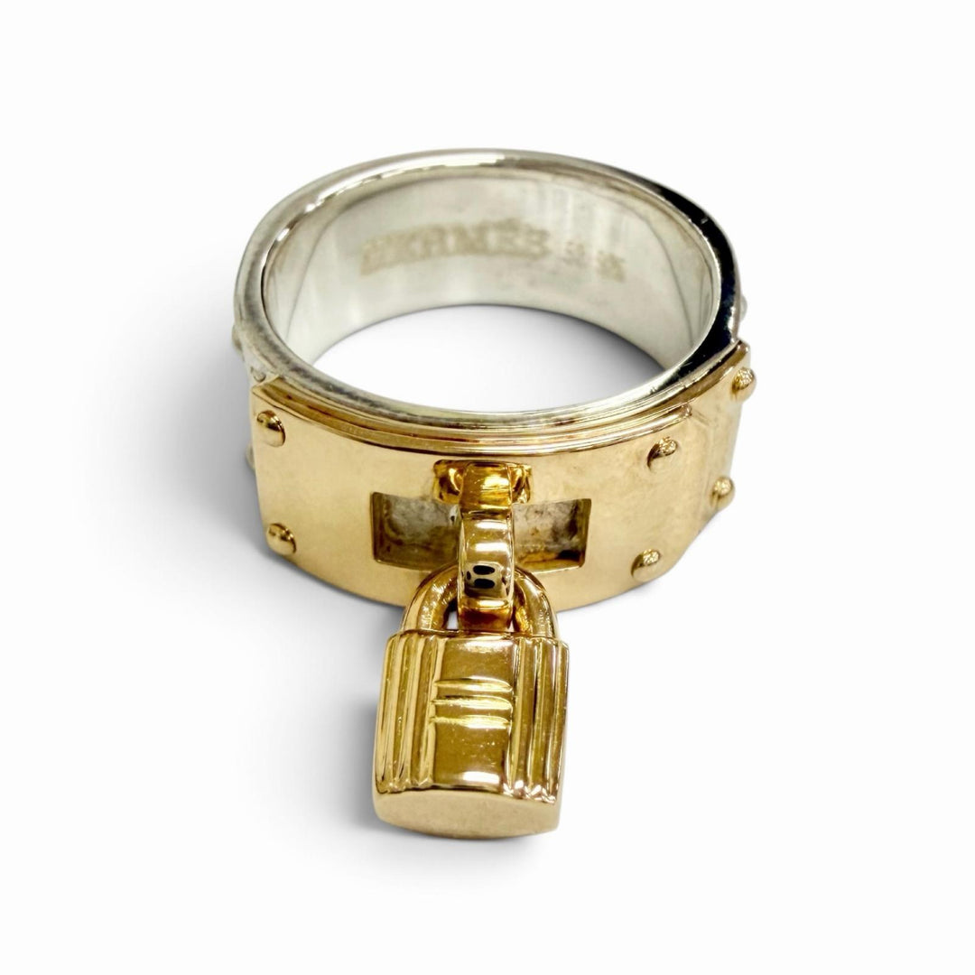Excellent HERMES Ring ring Kelly ring Combi Cadena Silver 925 Women 52