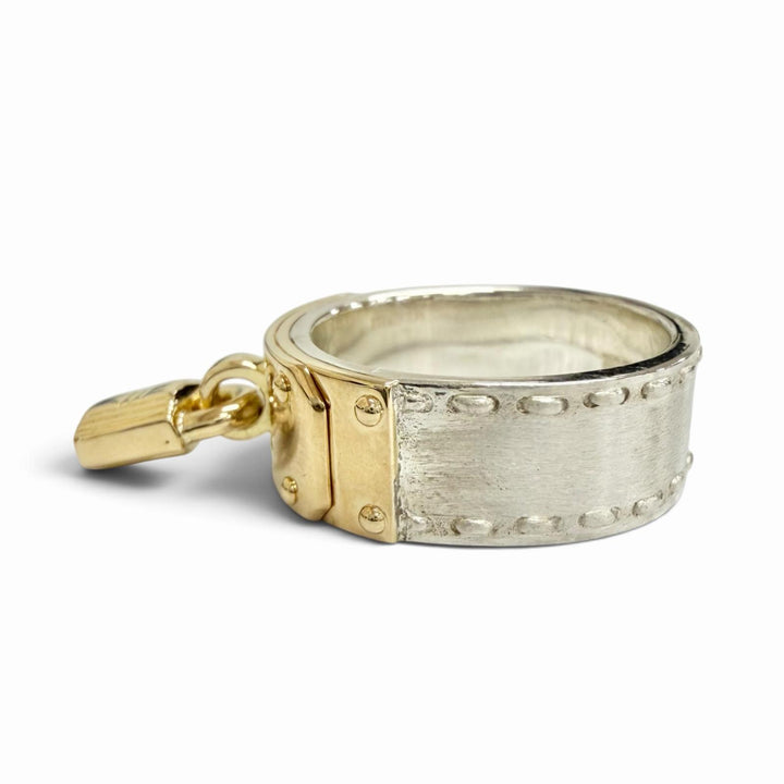 Excellent HERMES Ring ring Kelly ring Combi Cadena Silver 925 Women 52