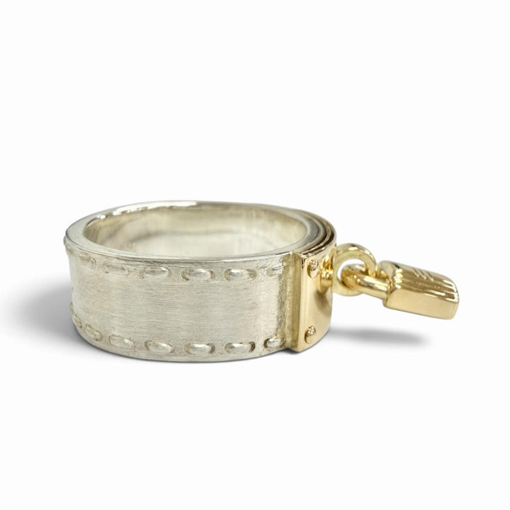 Excellent HERMES Ring ring Kelly ring Combi Cadena Silver 925 Women 52