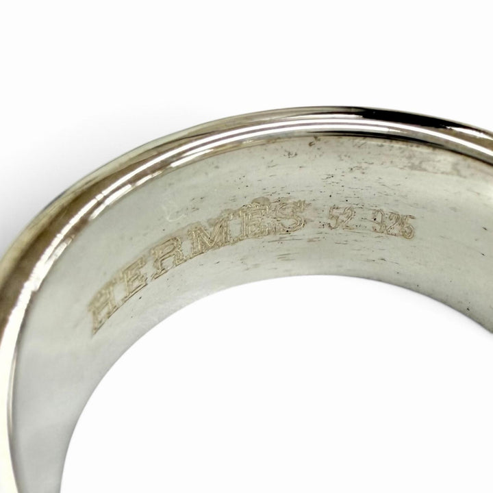 Excellent HERMES Ring ring Kelly ring Combi Cadena Silver 925 Women 52