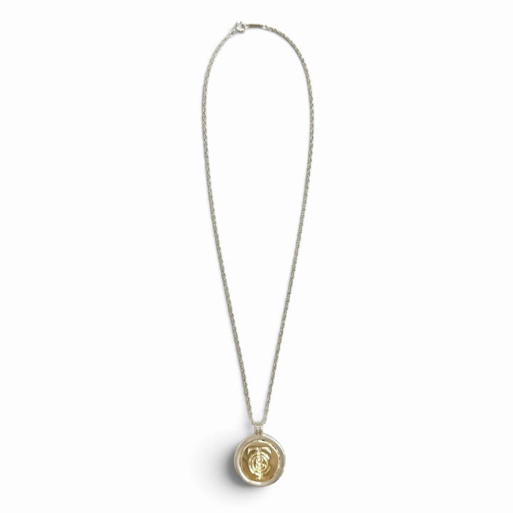 Great TIFFANY&Co. Necklace T&C Coin Combination Necklace Silver 925 750 K18