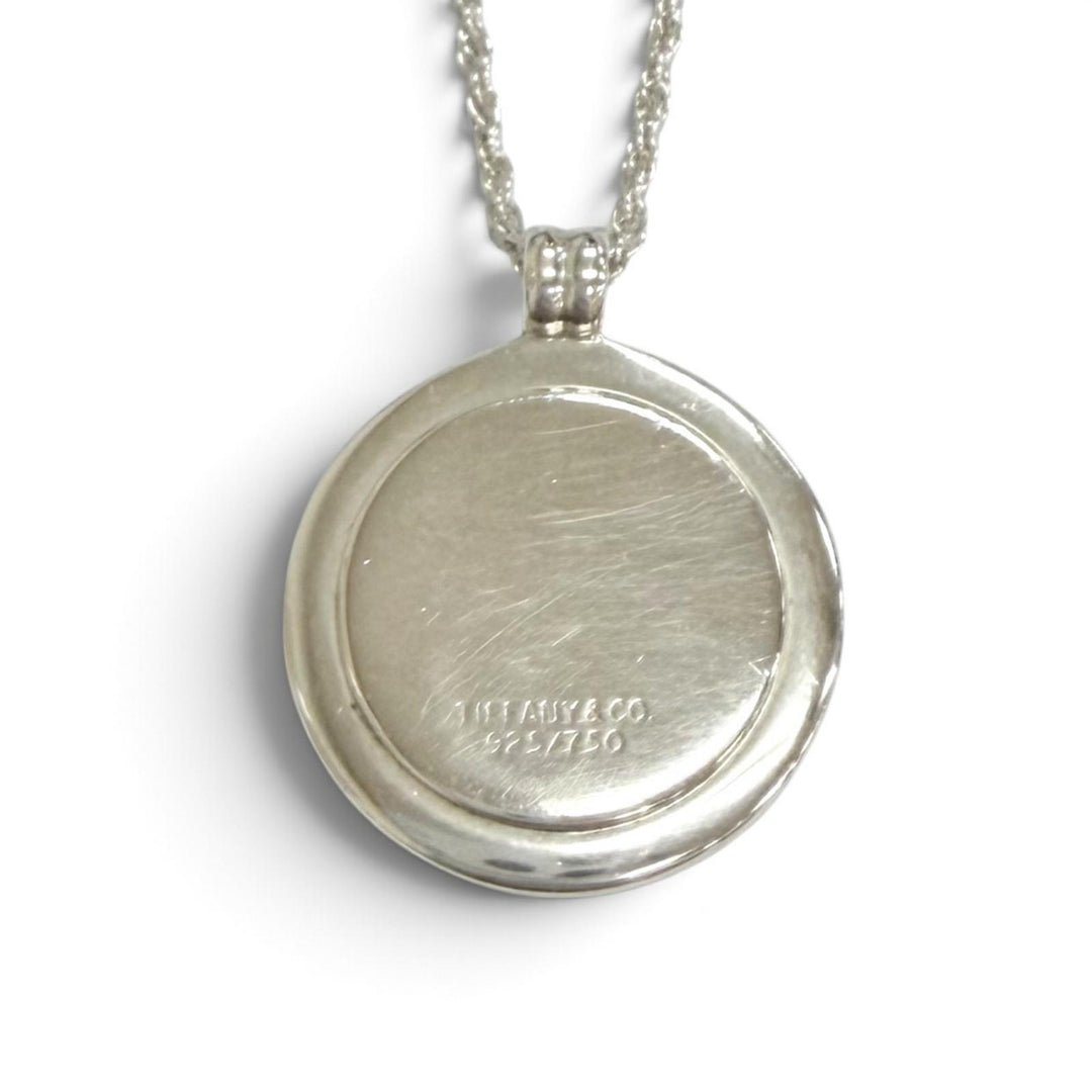 Great TIFFANY&Co. Necklace T&C Coin Combination Necklace Silver 925 750 K18
