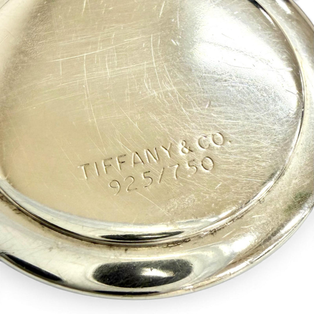 Great TIFFANY&Co. Necklace T&C Coin Combination Necklace Silver 925 750 K18