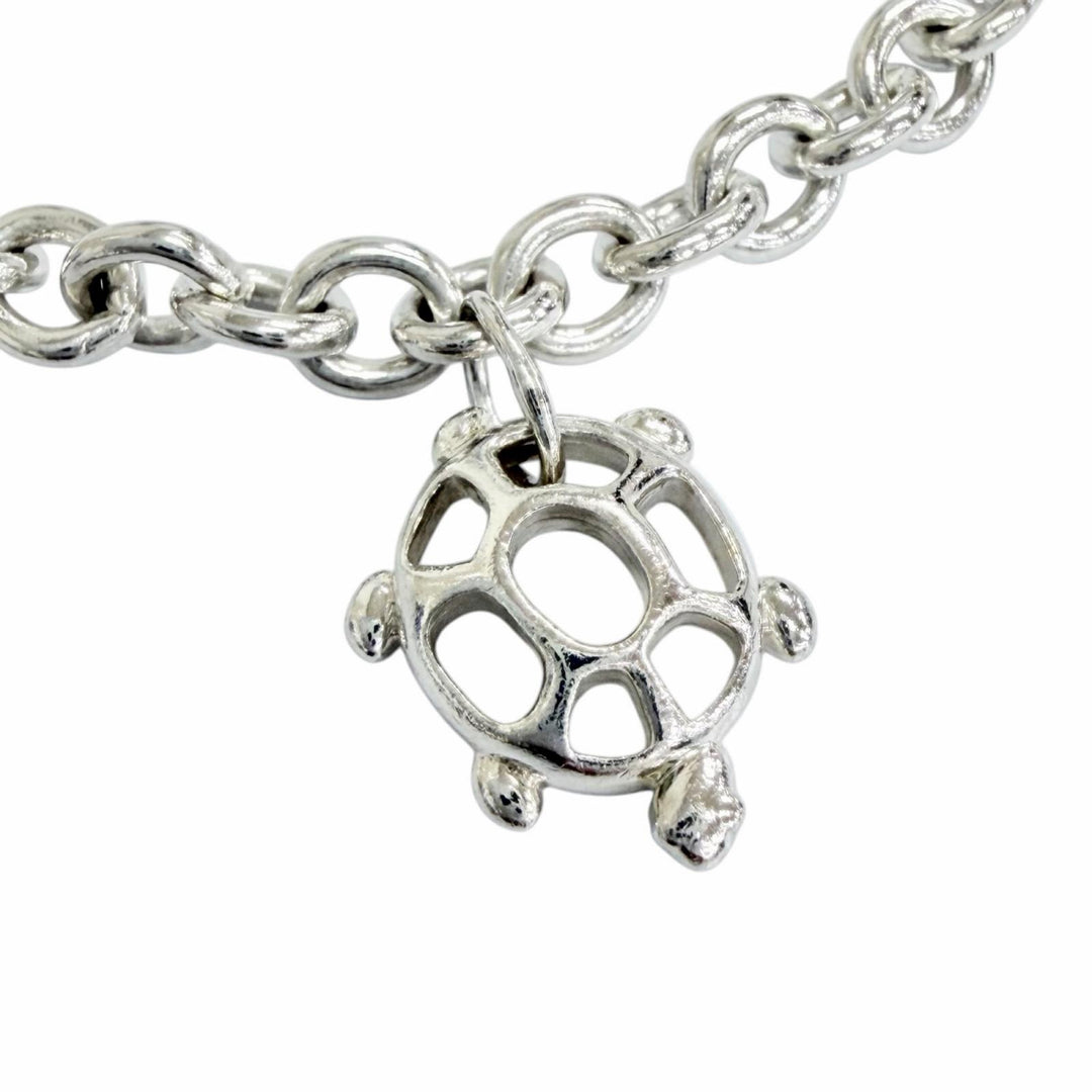 Great TIFFANY&Co. 4 Charm Bracelet Butterfly Dragonfly Turtle Bee Silver 925
