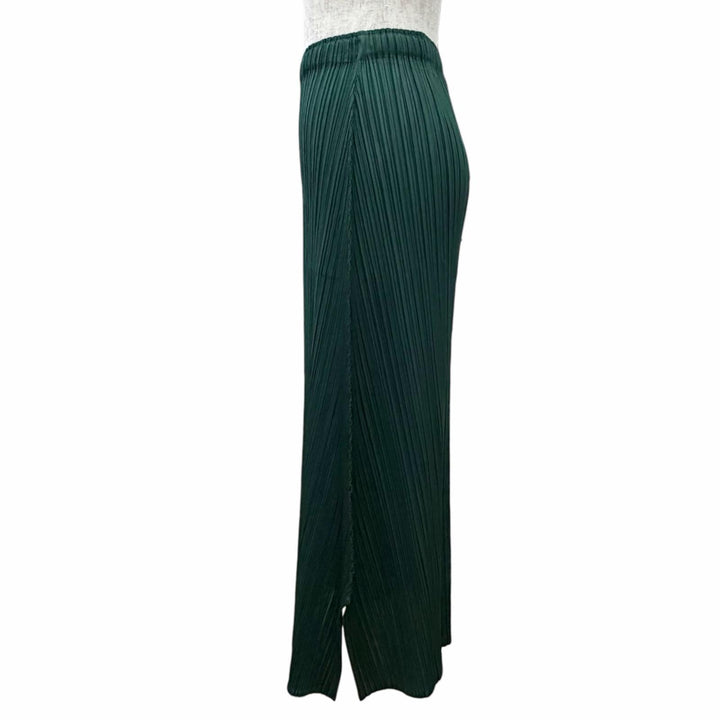 Excellent PLEATS PLEASE Pleated skirt MONTHLY Hem design: Long green Women 3