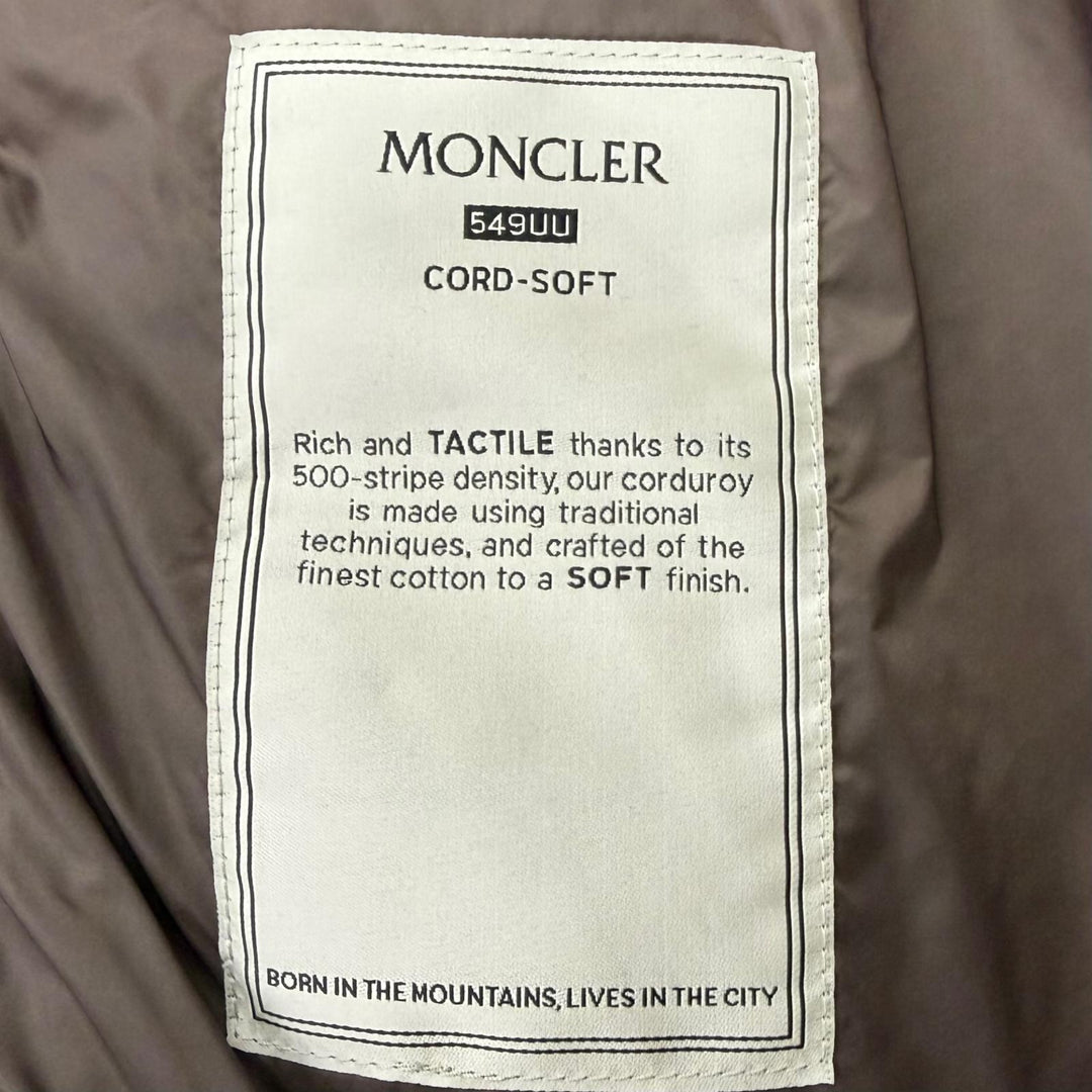 Excellent MONCLER Down vest ACRAB GILLET Corduroy leather logo patch