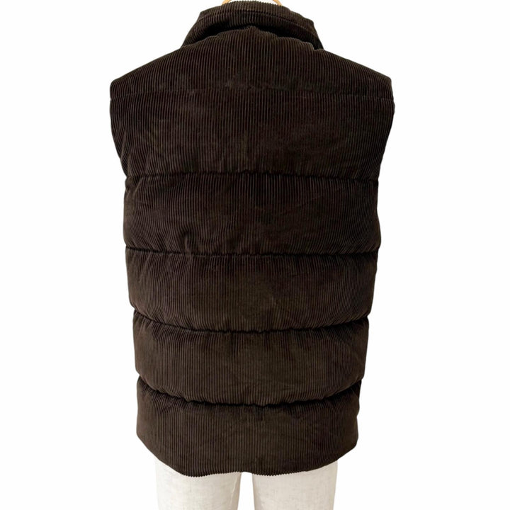 Excellent MONCLER Down vest ACRAB GILLET Corduroy leather logo patch