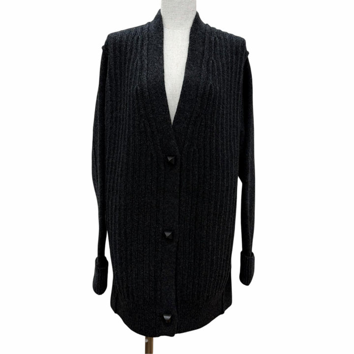 Excellent HERMES cardigan Cardigan epais manches longues Medor Button Long 36