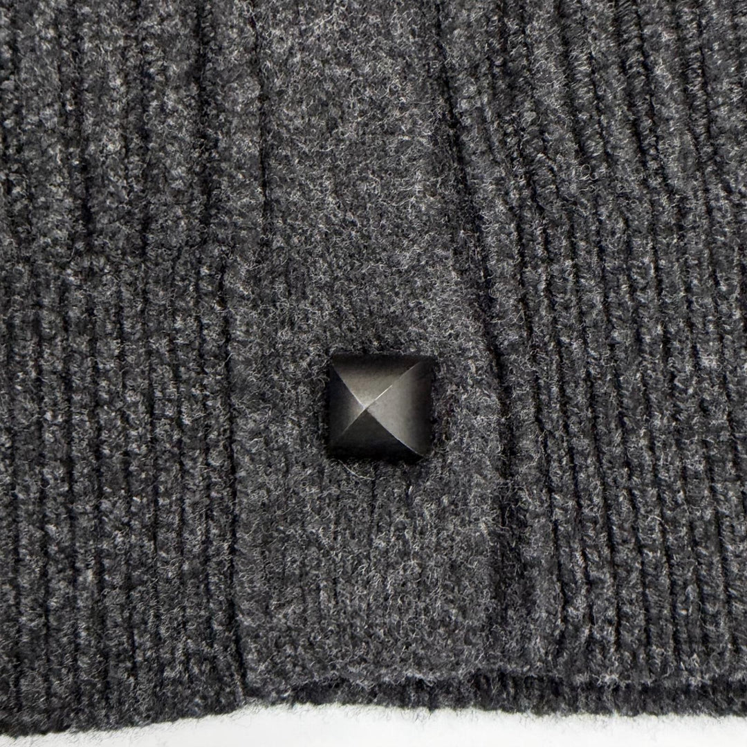 Excellent HERMES cardigan Cardigan epais manches longues Medor Button Long 36