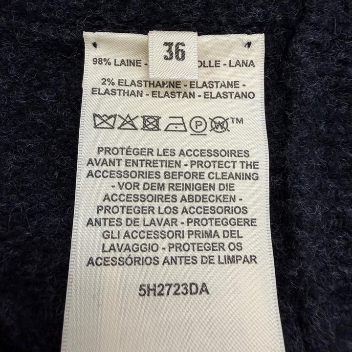 Excellent HERMES cardigan Cardigan epais manches longues Medor Button Long 36