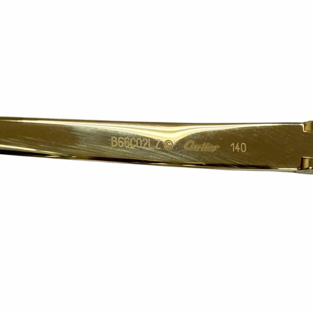 Pristine Cartier sunglasses PANTHERE Half-rim gold mens CT0124S