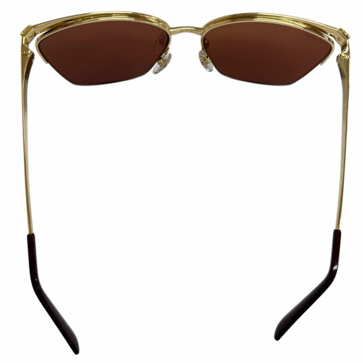 Pristine Cartier sunglasses PANTHERE Half-rim gold mens CT0124S