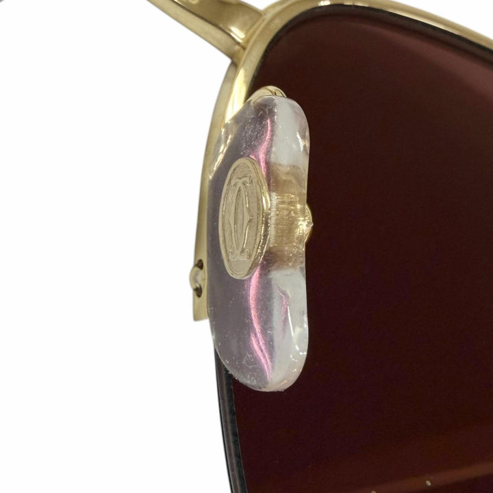 Pristine Cartier sunglasses PANTHERE Half-rim gold mens CT0124S