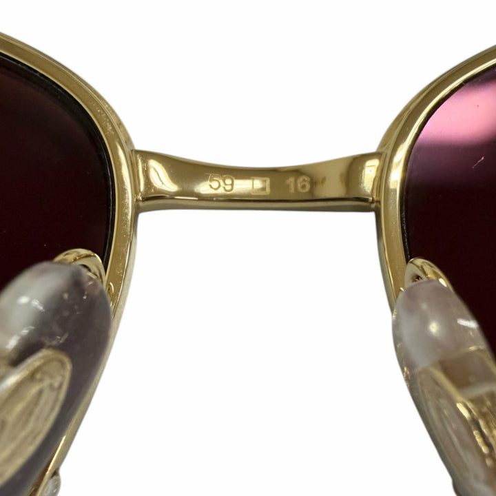 Pristine Cartier sunglasses PANTHERE Half-rim gold mens CT0124S