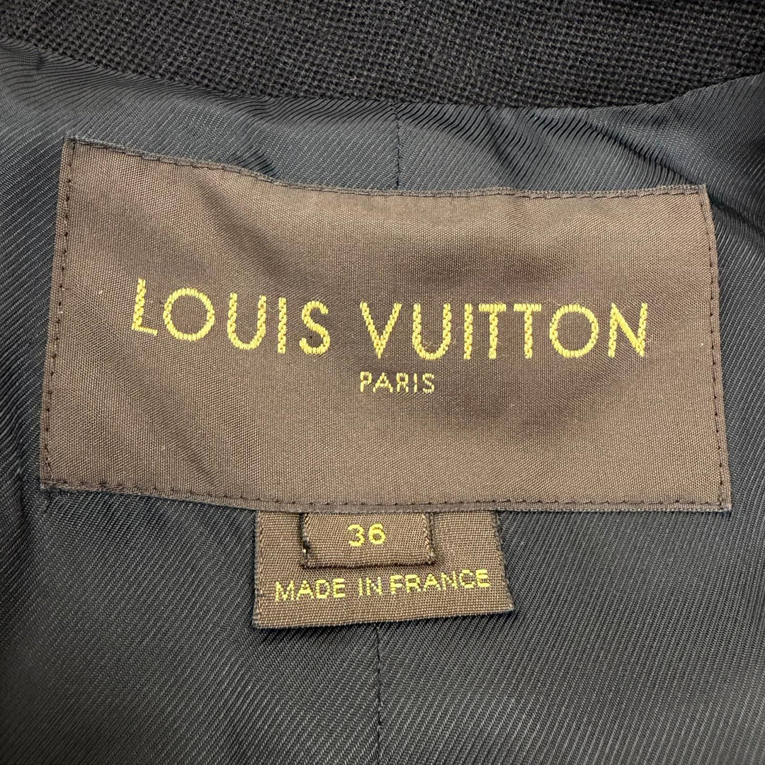 Great LOUIS VUITTON A line coat Double breasted black wool Women FR 36
