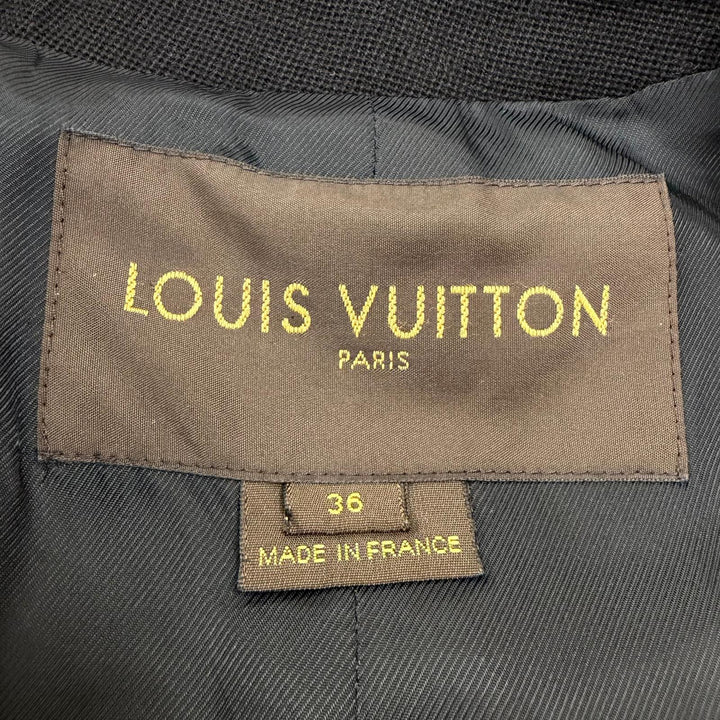 Great LOUIS VUITTON A line coat Double breasted black wool Women FR 36