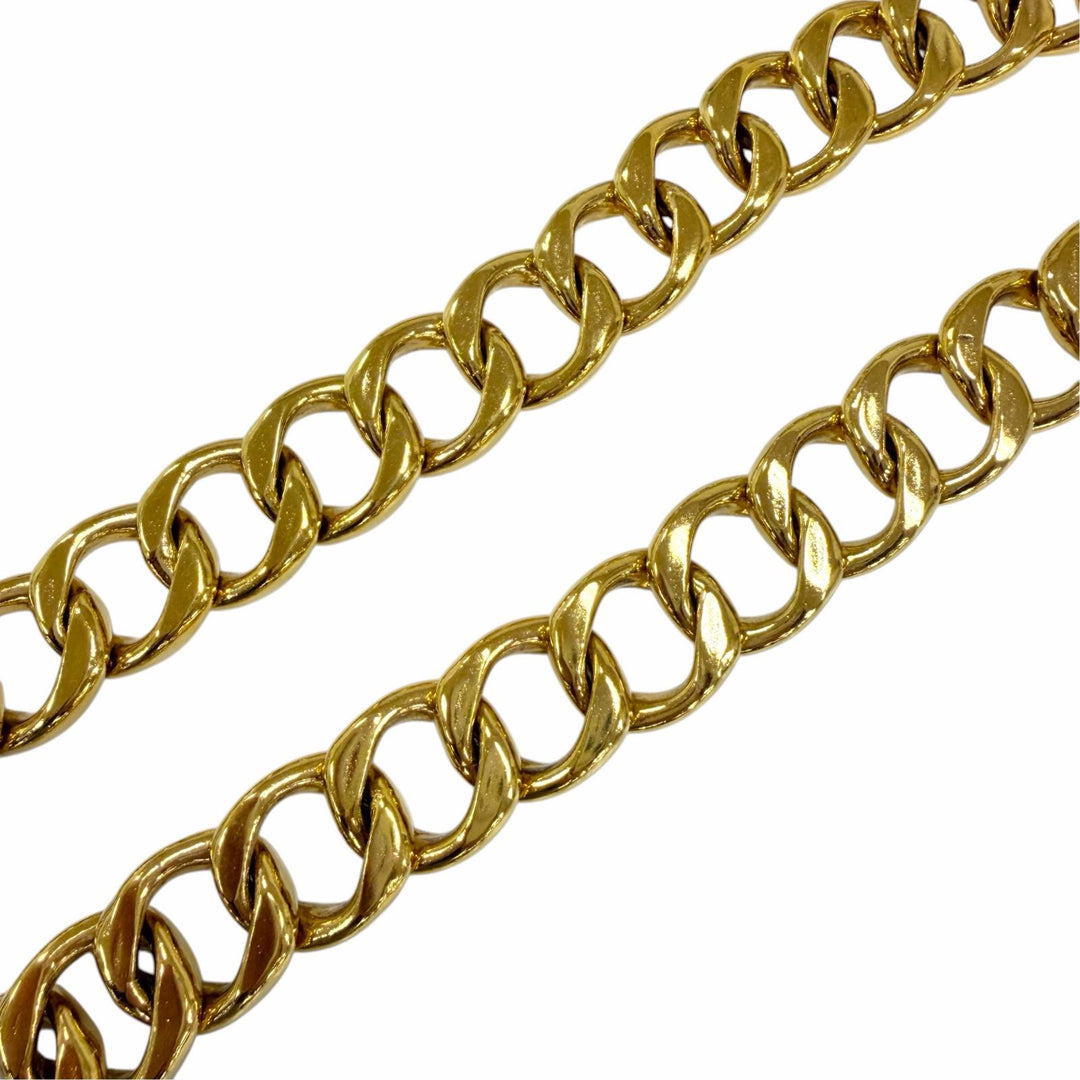 Great CHANEL belt COCO Mark Medallion Coin Chain gold metal Women