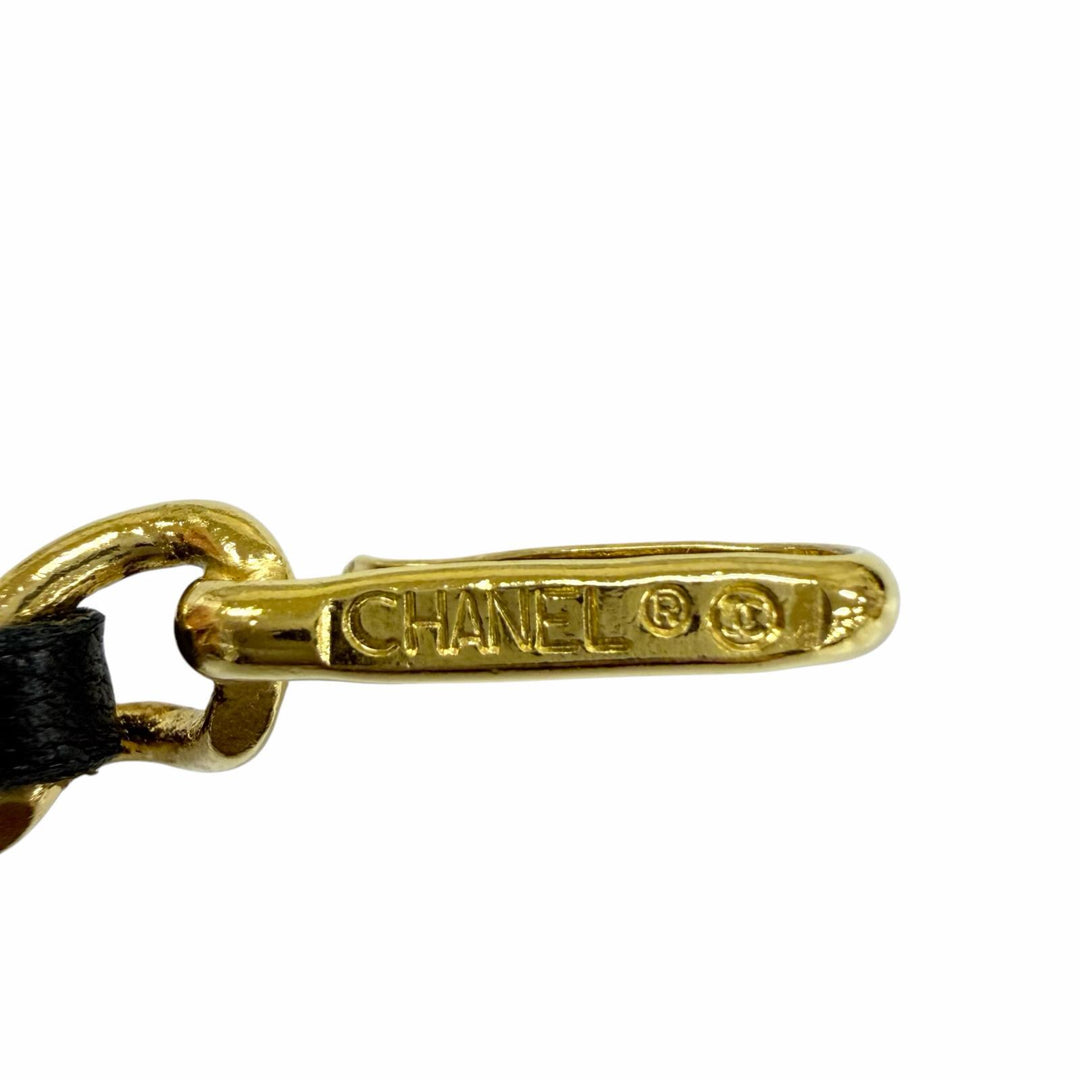Great CHANEL belt COCO Mark Coin Leather Chain gold leather Women