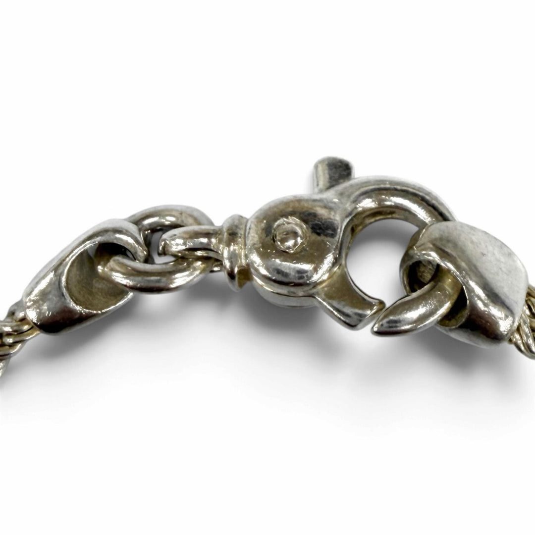 Great TIFFANY&Co. bracelet Double rope center knot Silver 925 mens