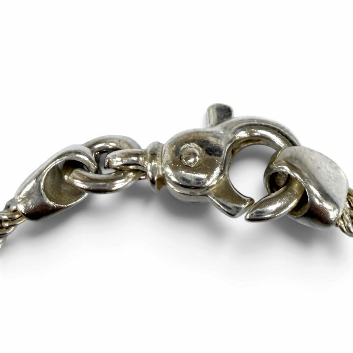 Great TIFFANY&Co. bracelet Double rope center knot Silver 925 mens