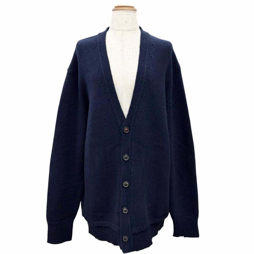 Excellent Maison Margiela 14 cardigan 4-stitch elbow patch V-neck long-sleeve S