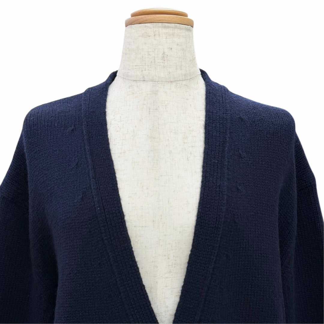 Excellent Maison Margiela 14 cardigan 4-stitch elbow patch V-neck long-sleeve S