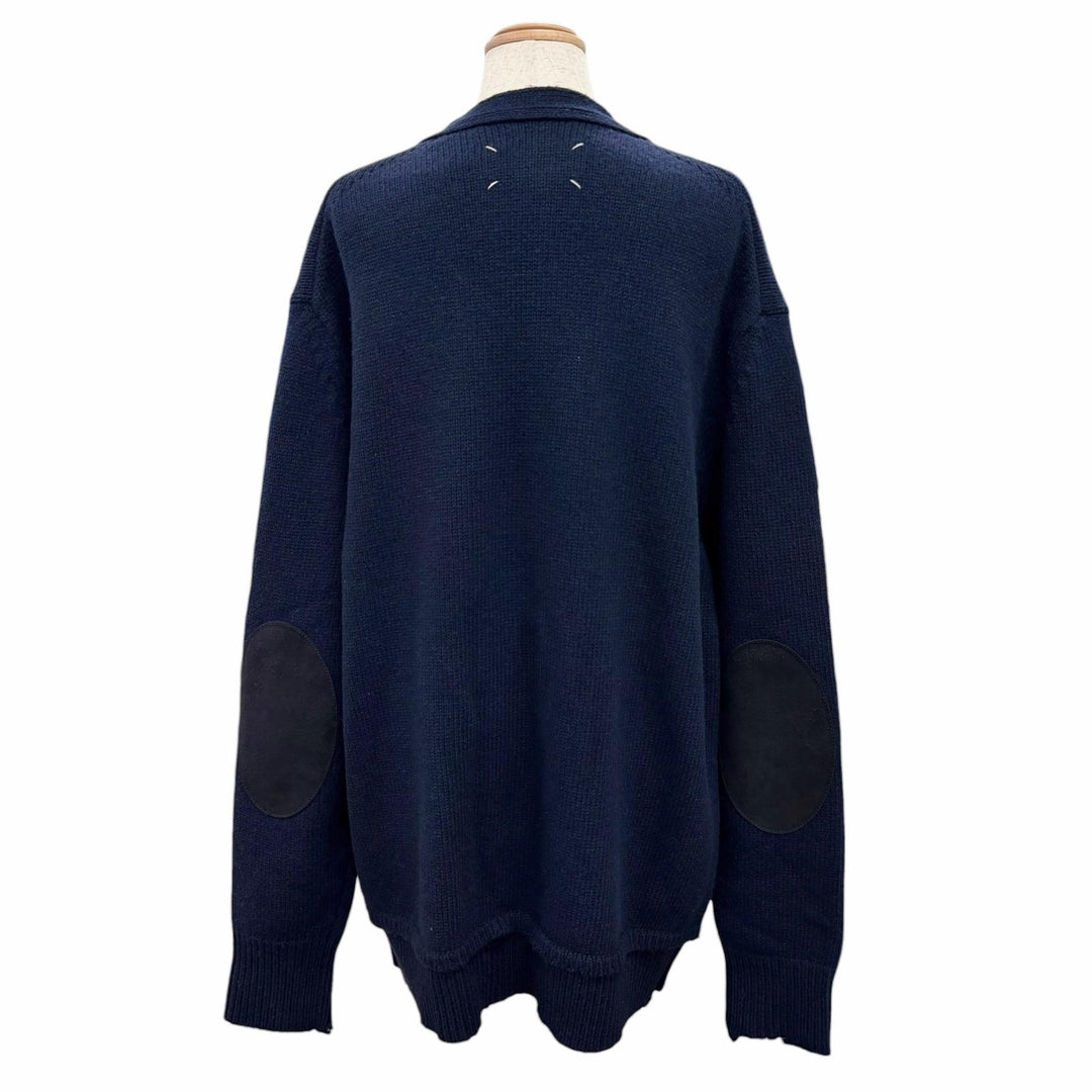 Excellent Maison Margiela 14 cardigan 4-stitch elbow patch V-neck long-sleeve S