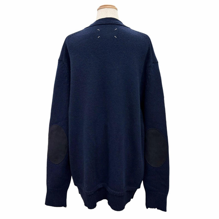Excellent Maison Margiela 14 cardigan 4-stitch elbow patch V-neck long-sleeve S