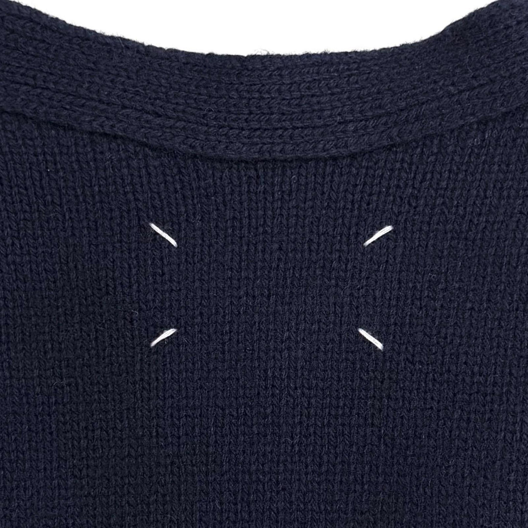Excellent Maison Margiela 14 cardigan 4-stitch elbow patch V-neck long-sleeve S