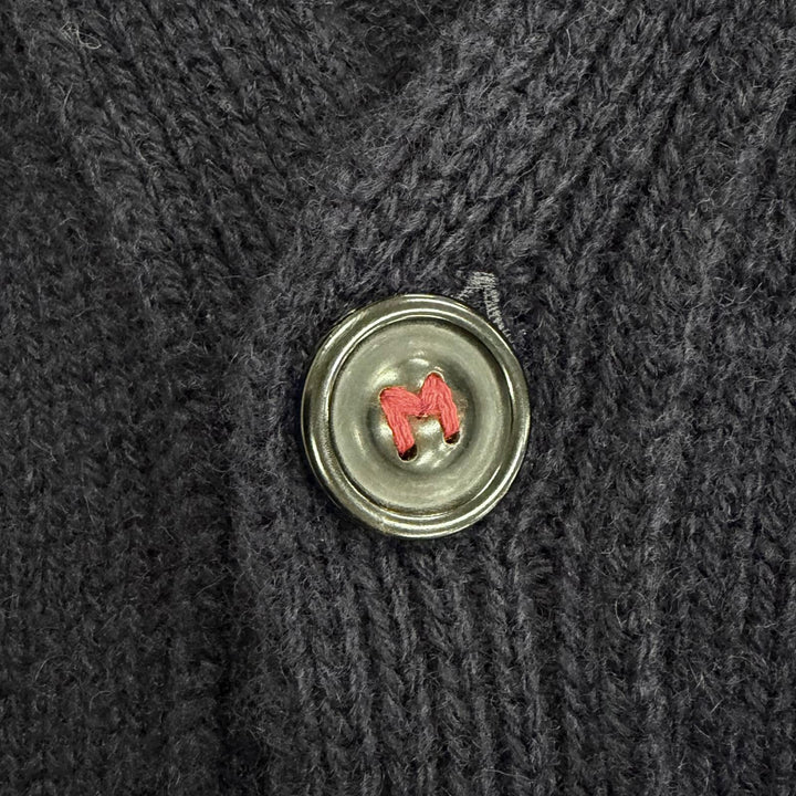 Excellent Maison Margiela 14 cardigan 4-stitch elbow patch V-neck long-sleeve S