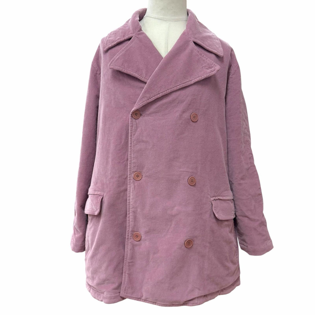 Pristine BOTTEGAVENETA pea coat Corduroy double-breasted padded jacket 52 383534