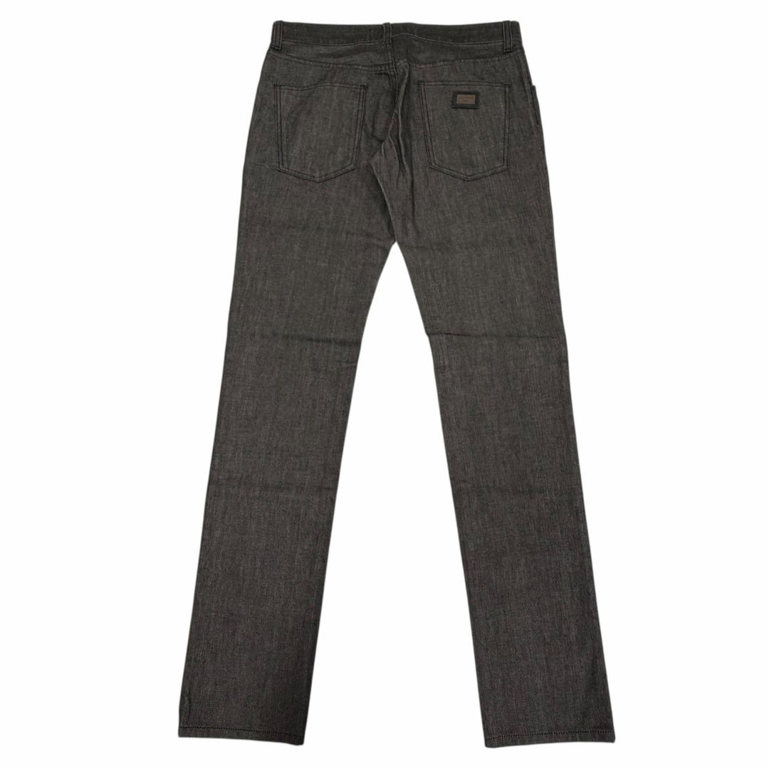 Pristine DOLCE&GABBANA Denim pants 14 Black Tag With logo black cotton mens IT46