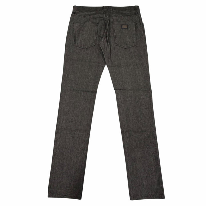 Pristine DOLCE&GABBANA Denim pants 14 Black Tag With logo black cotton mens IT46