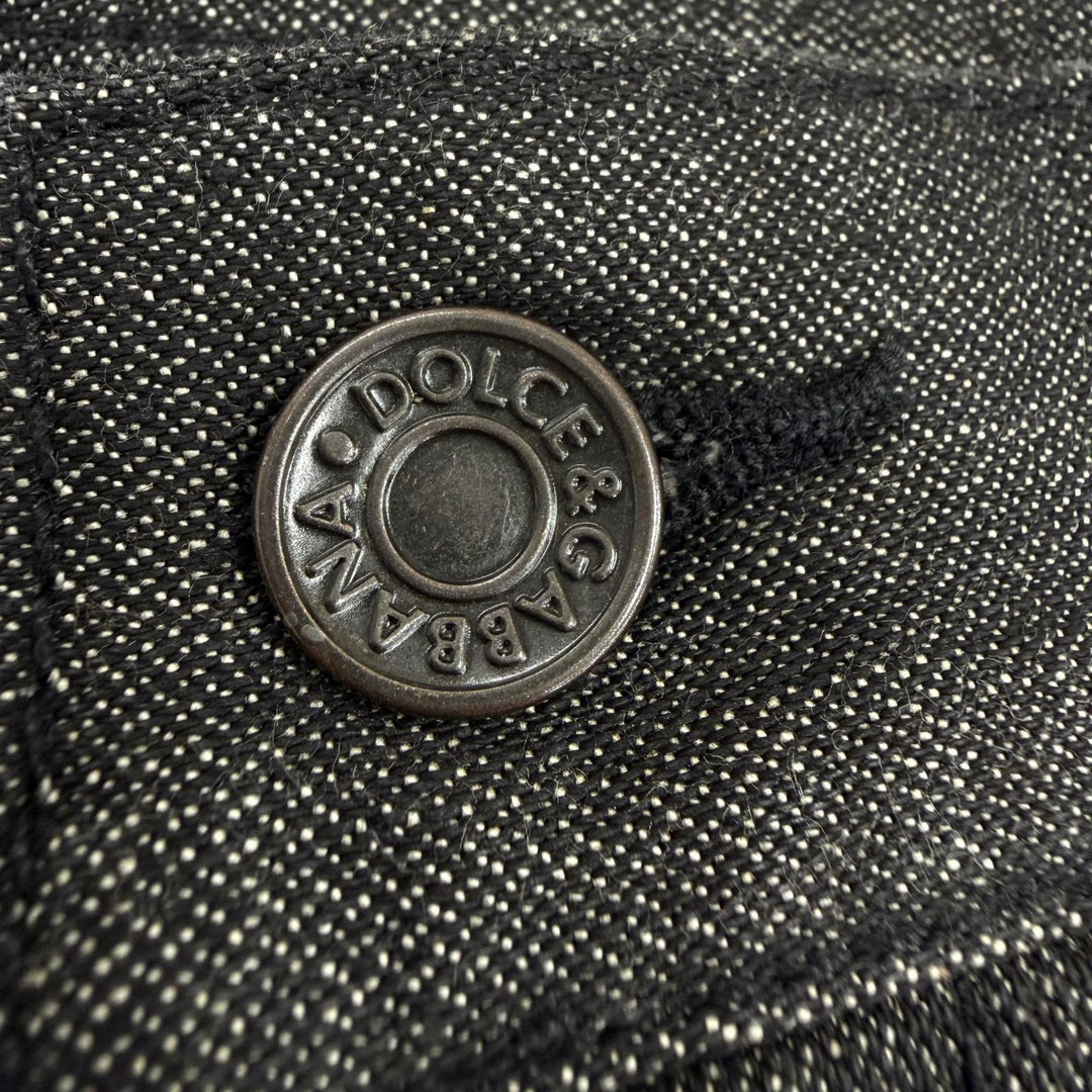Pristine DOLCE&GABBANA Denim pants 14 Black Tag With logo black cotton mens IT46