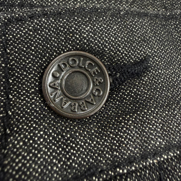 Pristine DOLCE&GABBANA Denim pants 14 Black Tag With logo black cotton mens IT46