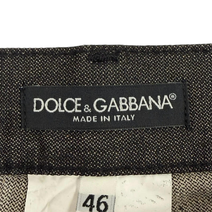 Pristine DOLCE&GABBANA Denim pants 14 Black Tag With logo black cotton mens IT46