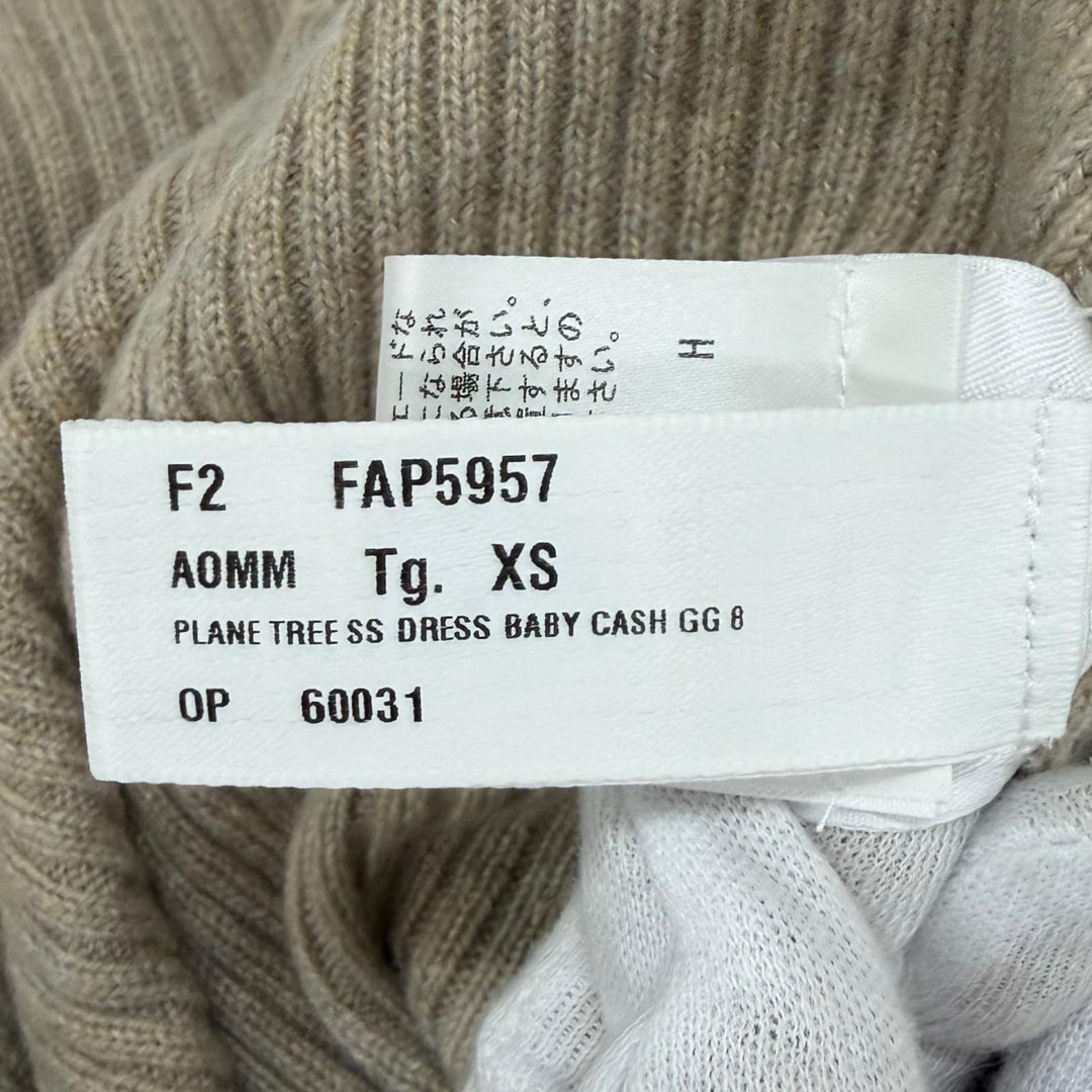 Pristine Loro Piana one piece Plane Tree Dress beige Baby Cashmere XS FAP5957