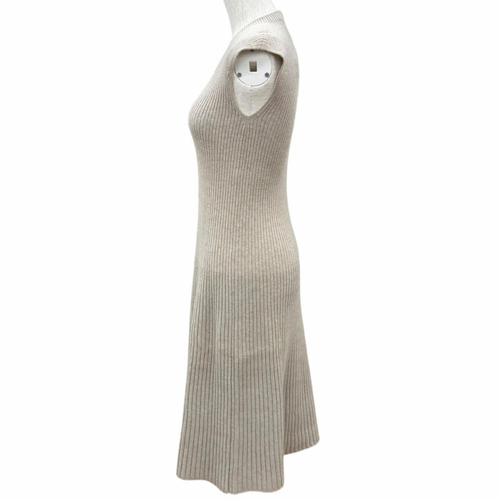 Pristine Loro Piana one piece Plane Tree Dress beige Baby Cashmere XS FAP5957