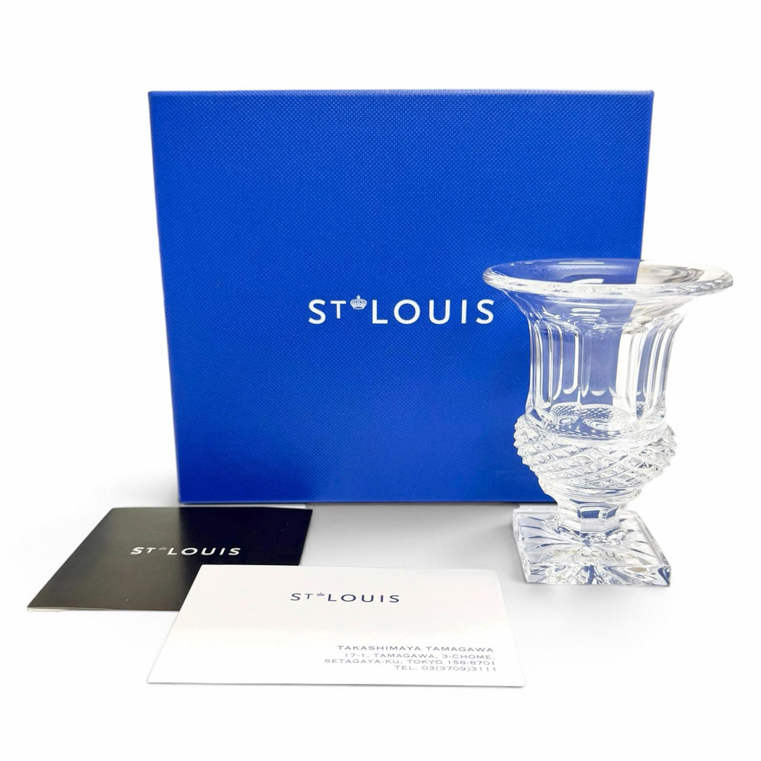 Pristine HERMES Saint Louis Versailles Medici Vase, Diamond Cut, Purchased