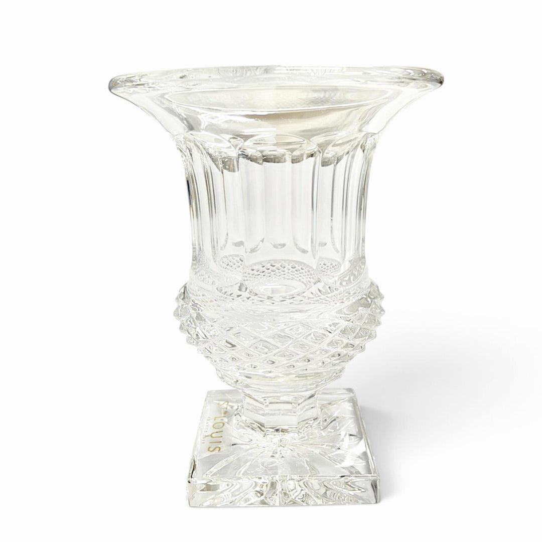 Pristine HERMES Saint Louis Versailles Medici Vase, Diamond Cut, Purchased