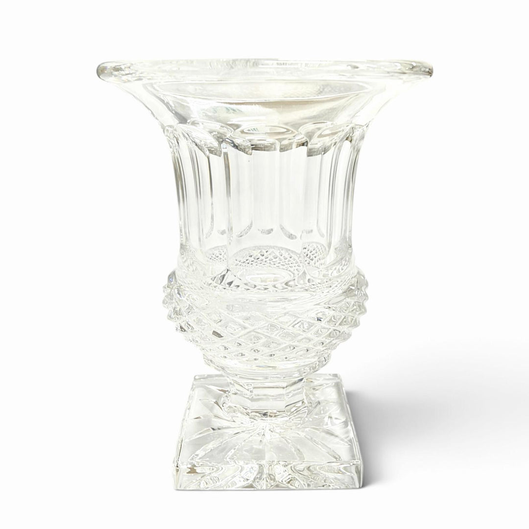 Pristine HERMES Saint Louis Versailles Medici Vase, Diamond Cut, Purchased