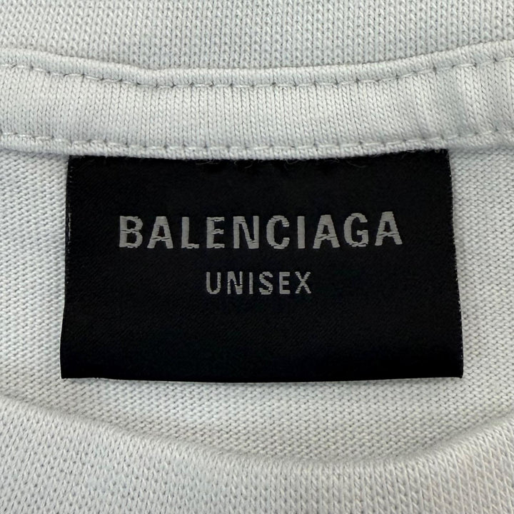 Pristine BALENCIAGA Short sleeve T-shirt I Love Paris Crew neck gray 4 787349