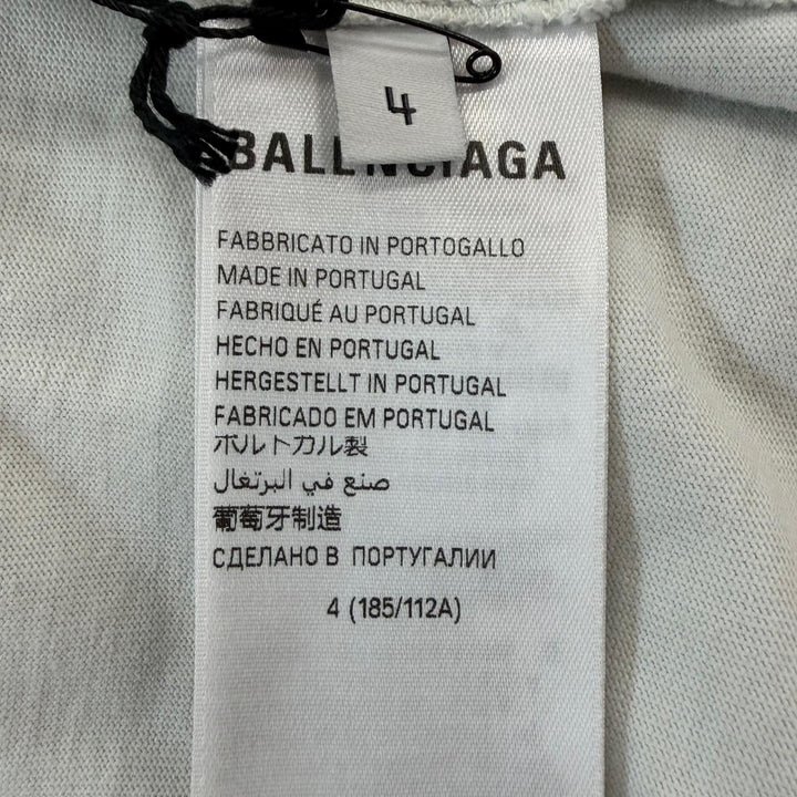 Pristine BALENCIAGA Short sleeve T-shirt I Love Paris Crew neck gray 4 787349