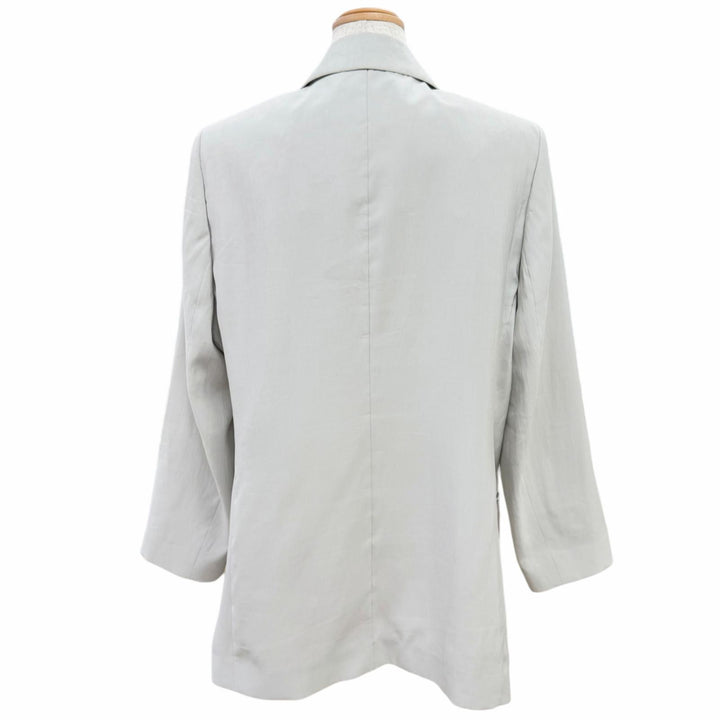Excellent GIORGIO ARMANI tailored jacket single Light gray silk Women IT 48