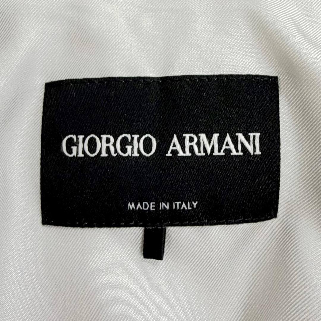 Excellent GIORGIO ARMANI tailored jacket single Light gray silk Women IT 48
