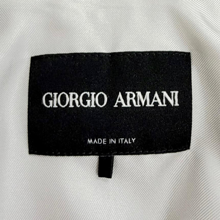 Excellent GIORGIO ARMANI tailored jacket single Light gray silk Women IT 48