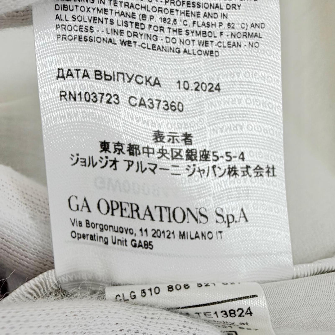 Excellent GIORGIO ARMANI tailored jacket single Light gray silk Women IT 48