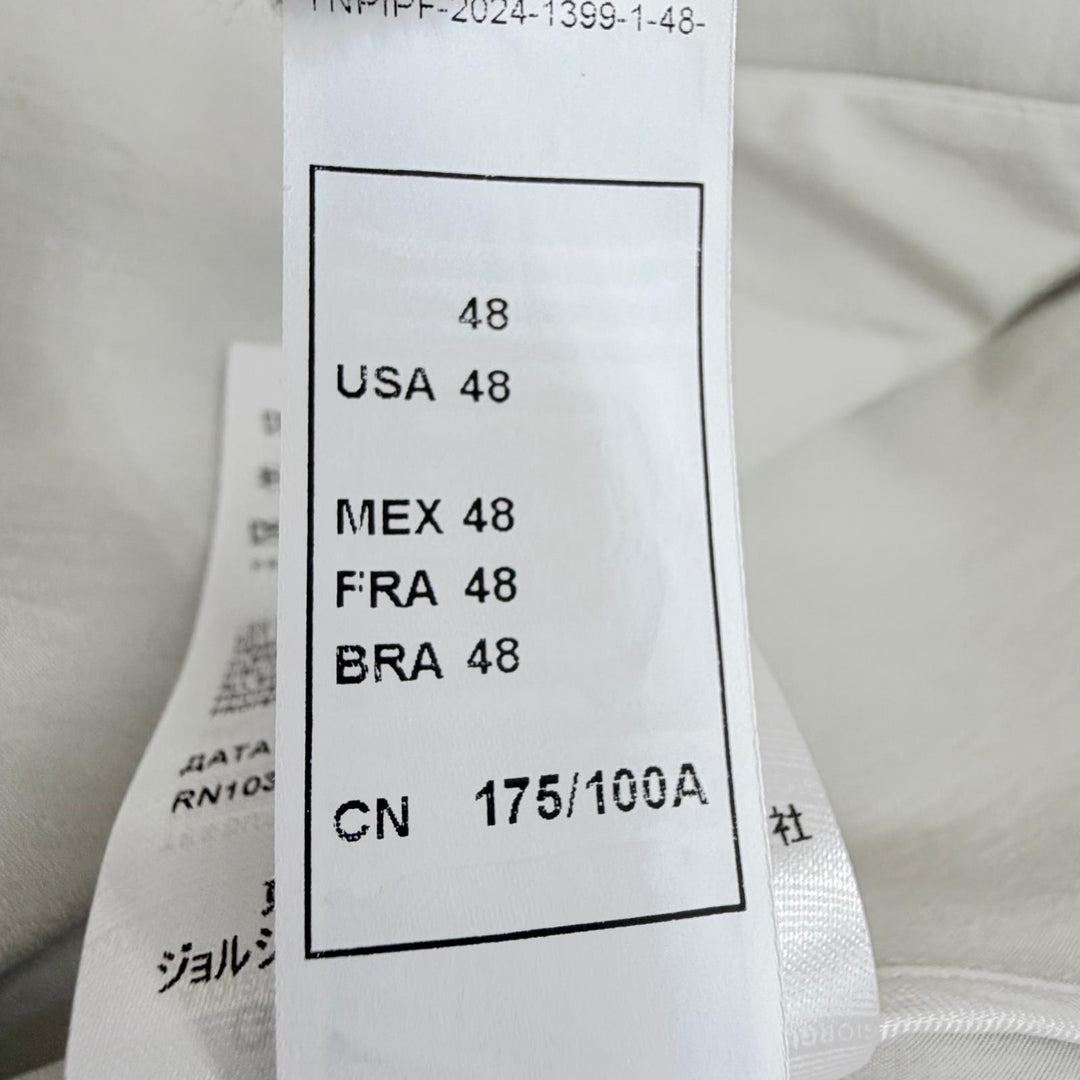 Excellent GIORGIO ARMANI tailored jacket single Light gray silk Women IT 48